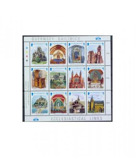 Guernsey 436/47 Zd-Bogen ** Beziehungen der Insel Guernsey a kirchlichem Gebiet