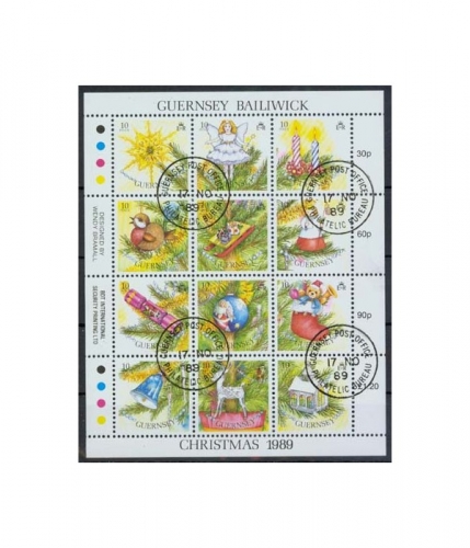 Guernsey 470/81 Zd-Bogen O Weihnachten: Christbaumschmuck