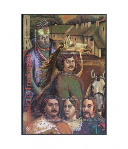 Kroatien Block 13 ** Mitglieder der Fürstenfamilie Zrinski und Frankophon