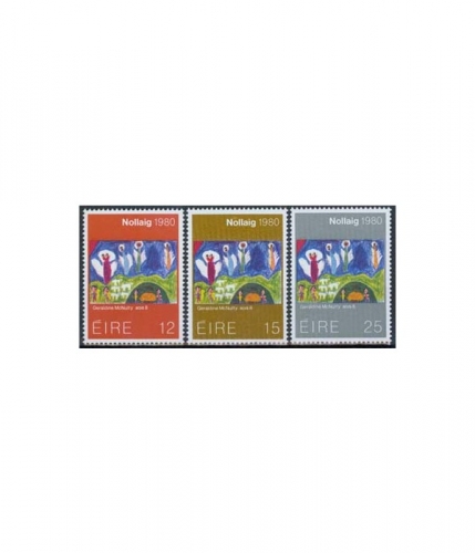 Irland 430/32 ** Weihnachten: Kinderzeichnung