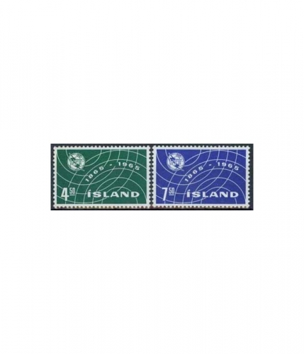 Island 390/91 ** 100 Jahre Internationale Fernmeldeunion