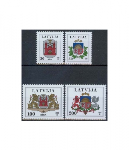 Lettland 389/92 ** Freimarken: Wappen