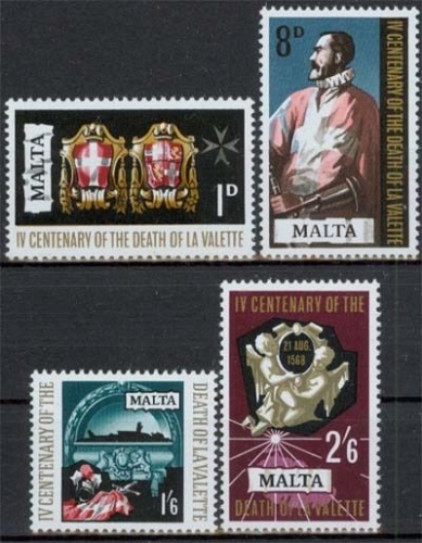 Malta MiNr. 376/79 **, 400. Todestag von La Valette