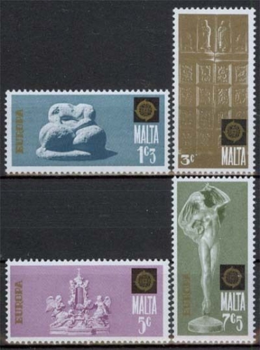 Malta MiNr. 493/96 **, Europa: Skulpturen, 1974