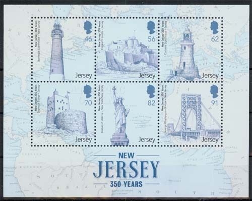 Jersey MiNr. Bl. 120 **, 350. Jahrestag der brit. Besiedlung "New Jersey"
