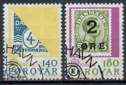 Färöer MiNr. 43/44 O, Europa 1979, gestempelt
