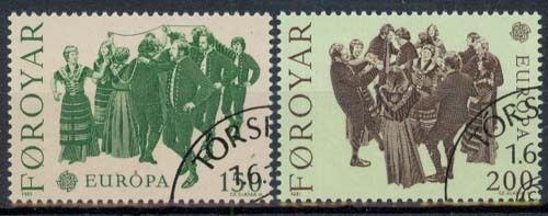 Färöer MiNr. 63/64 O, Europa 1981, Folklore, gestempelt