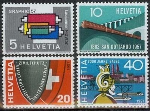 Schweiz MiNr. 637/40 **, Jahresereignisse