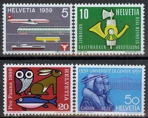 Schweiz MiNr. 668/71 **, Jahresereignisse