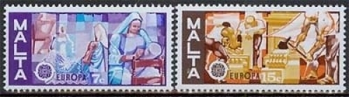Malta MiNr. 532/33 **, Europa: Kunsthandwerk, 1976