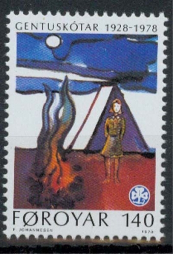Färöer MiNr. 41 **, 50 Jahre Pfadfinderinnen
