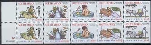 Südafrika MiNr. 1038/42 A **, Bedeutung des Wassers, H-Blatt