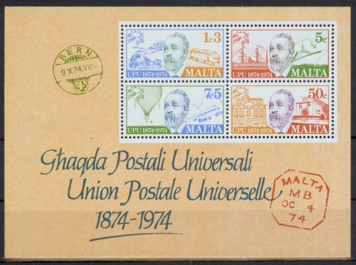 Malta MiNr. Bl. 4 **, Weltpostverein