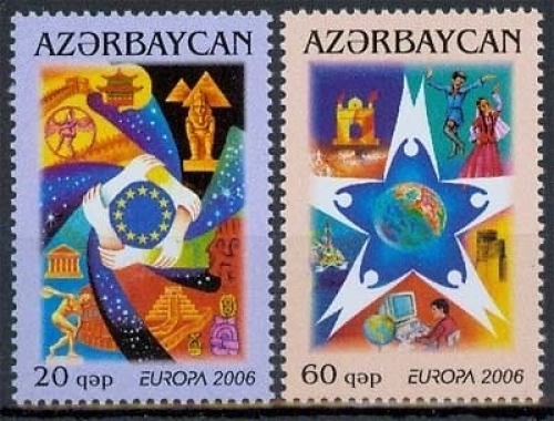Aserbaidschan MiNr. 638/39 A **, Europa 2006, Integration