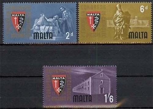 Malta MiNr. 289/91 **, Europäischer Kongreß der katholischen Ärzte