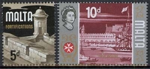 Malta MiNr. 412/13 **, Freimarken: Maltesische Geschichte