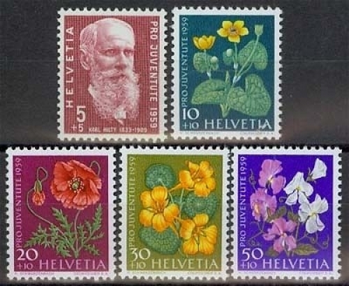 Schweiz MiNr. 687/91 **, Pro Juventute, Blumen