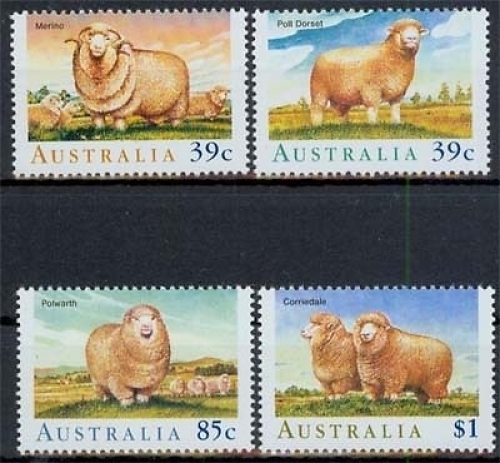 Australien MiNr. 1146/49 **, Schafe