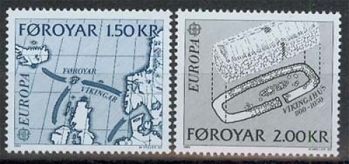 Färöer MiNr. 70/71 **, Europa 1982, Historische Ereignisse