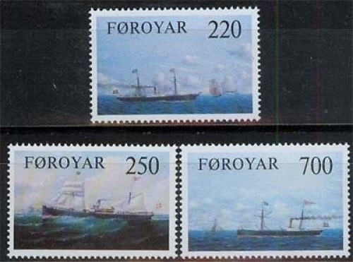 Färöer MiNr. 79/81 **, Dampfschiffe