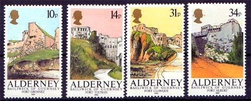 Alderney MiNr. 28/31 **, Festungen von Alderney