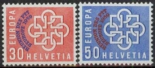 Schweiz MiNr. 681/82 **, Europäische Konferenz