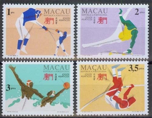 Macau MiNr. 770/73 **, Asienspiele, Hiroshima