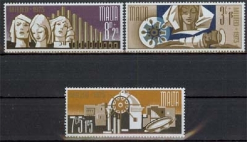 Malta MiNr. 478/80 **, Weihnachten, 1973