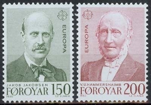 Färöer MiNr. 53/54 **, Europa 1980
