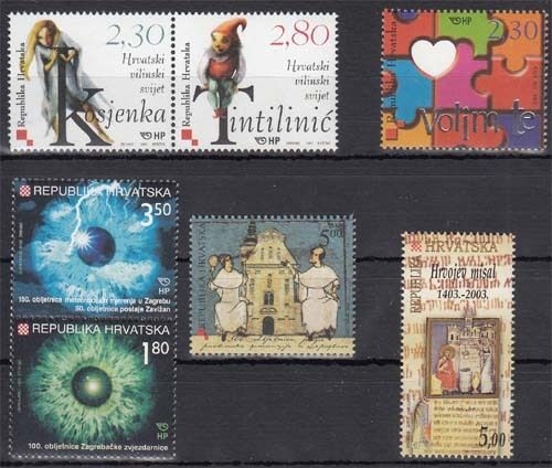 Kroatien MiNr. 633/34 + 635 + 636/37 + 642 + 643 **