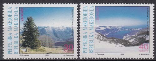 Makedonien MiNr. 162/63 ** Europa: Natur- und Nationalparks