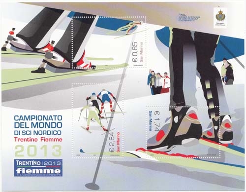 San Marino MiNr. Bl. 64 ** Nordische Ski-Weltmeisterschaften
