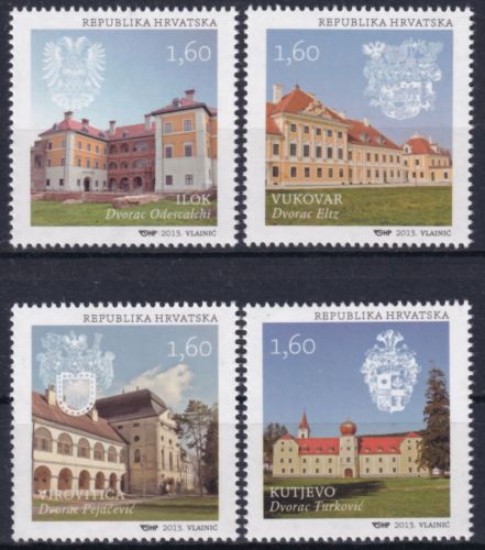 Kroatien MiNr. 1087/90 **, Schlösser