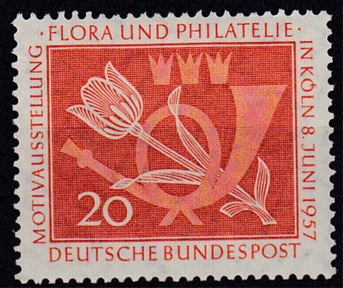 Bund 254 ** Briefmarkenausstellung Flora und Philatelie
