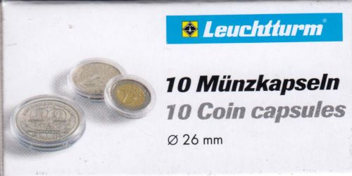 Münzkapsel 100 Caps 26 mm für 2 Euro Neu