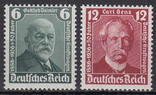 Deutsches Reich MiNr. 604/05 ** Automobil- und Motorrad-Ausstellung