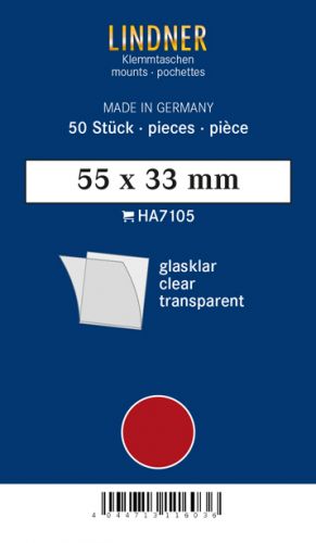 Lindner Hawid Taschen 55x33 glasklar, 7105 Neu