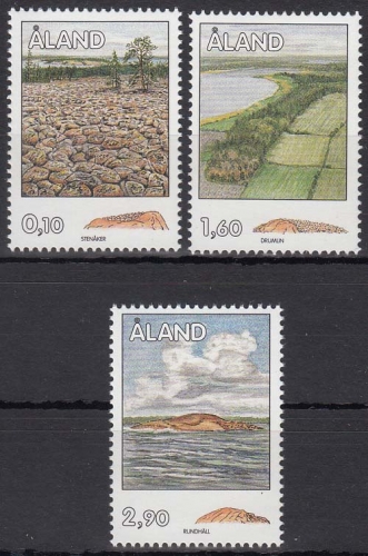Aland MiNr. 79/81 ** Freimarken: Gesteinsformationen