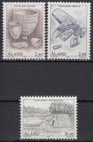 Aland MiNr. 88/90 ** Steinzeit