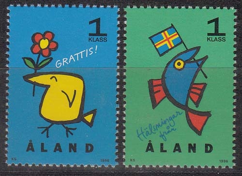 Aland MiNr. 107/08 ** Grußmarken
