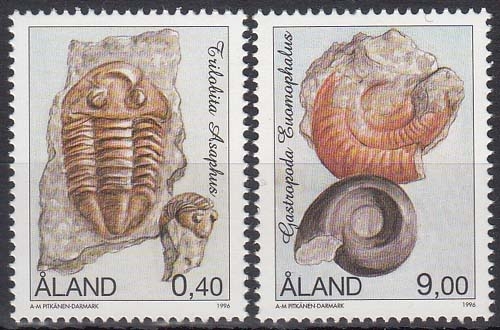 Aland MiNr. 117/18 ** Freimarken: Fossilien