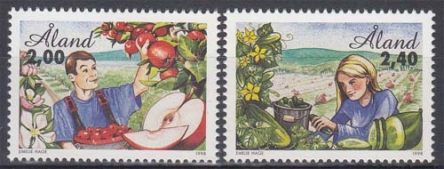 Aland MiNr. 134/35 ** Landwirtschaft