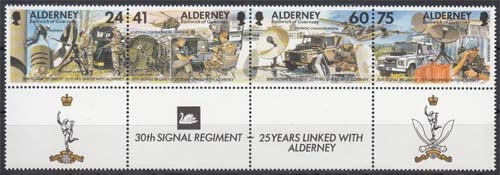 Alderney MiNr. 90/93 ** Fernmelderegiment