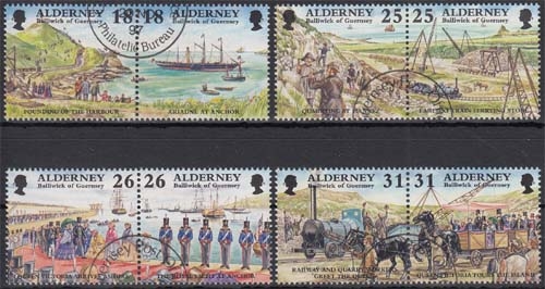 Alderney MiNr. 108/15 O Historische Entwicklung von Alderney