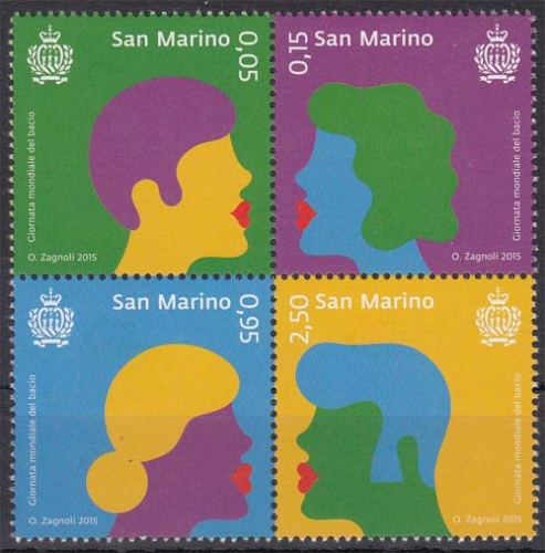 San Marino MiNr. 2638/41 ** Internationaler Tag des Kusses