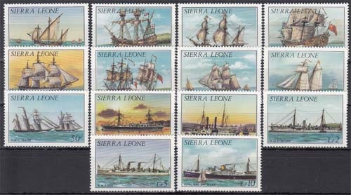 Sierra Leone MiNr. 766/79 ** Freimarken: Schiffe
