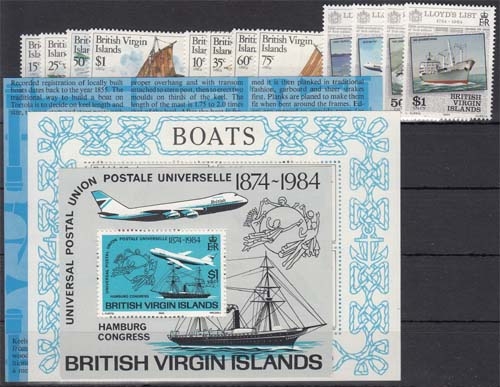 Britisch Virgin Islands MiNr. 452/5 + Bl. 18 + 490/3 + Bl. 20 + Bl. 22 + 468/71