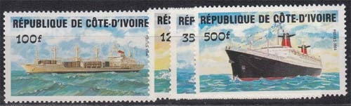 Elfenbeinküste MiNr. 830/33 ** Schiffe