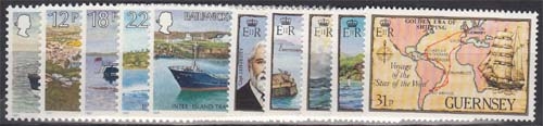 Guernsey MiNr. 232/36 + 274/78 ** Schiffe