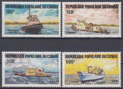 Kongo (Brazza.) MiNr. 967/70 ** Schiffe
